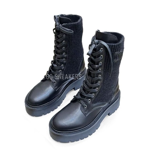 Женские ботинки Celine Woman Knitted Boots Black
