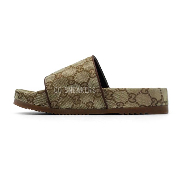 Унисекс шлепки Gucci Slippers Brown Logo