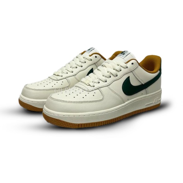 Унисекс кроссовки Nike Air Force White/Brown Black Swoosh