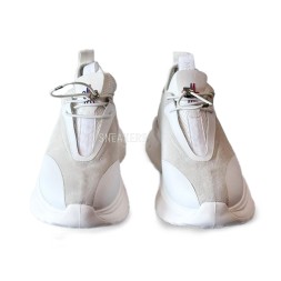Moncler Sneakers Suede/Leather White