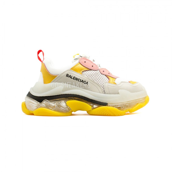Женские кроссовки Balensiaga Triple S 2.0 White-Yellow