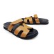 Унисекс сандалии Hermes Flip-flops Leather Brown/Black