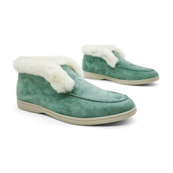 Loro Piana Low Winter Suede Green