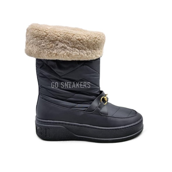 Женские зимние сапожки Gucci Snow Chunky Black