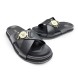 Мужские шлепки Versace Flip-flops Leather X Black