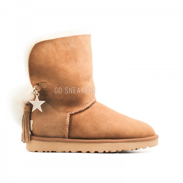 Женские угги с помпоном Classic Charm Boot Chestnut