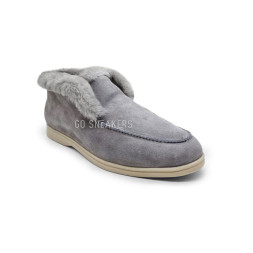 Loro Piana Open Walk Grey Suede