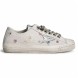 Женские кеды Golden Goose V-Star in Beige Suede with Silver Star