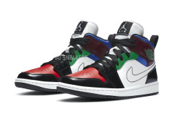 Nike Air Jordan 1 Mid SE Black White Multi-Color