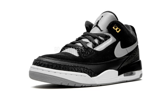 Унисекс кроссовки Nike Air Jordan 3 Retro Tinker Black Cement Gold