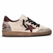 Женские кеды Golden Goose Ball Star with Cherry Crocodile Star and Heel Tab