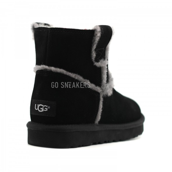Женские мини угги Mini Spill Seam Black