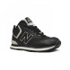 Женские зимние кроссовки New Balance 574 High-top Black Leather
