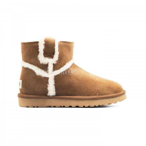 Женские мини угги Mini Spill Seam Chestnut