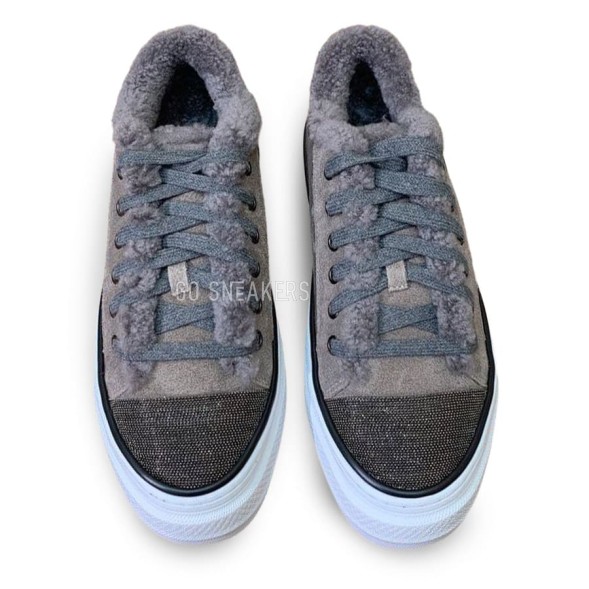 Женские зимние кеды Brunello Cucinelli Winter Sneakers Grey