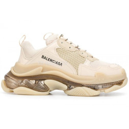 Женские кроссовки Balensiaga Triple S CLEAR SOLE IN WHITE