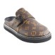 Унисекс тапочки Louis Vuitton Slipper Leather Brown