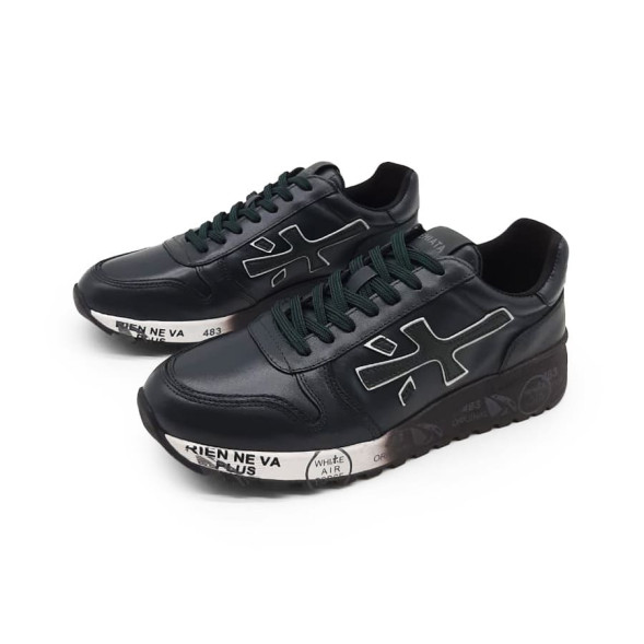 Унисекс кроссовки Premiata 483 Leather Black/Green