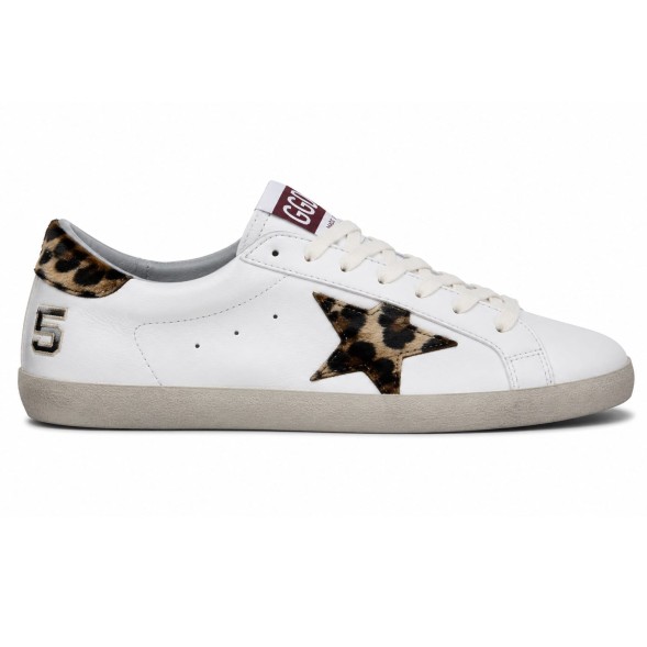 Женские кеды Golden Goose Ball Star White Leopard Star