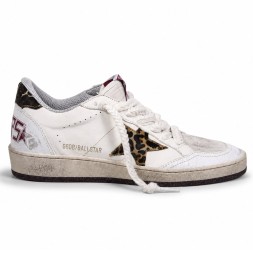 Golden Goose Ball Star VCE with Leopard Print Pony Skin Star and Heel Tab