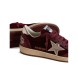 Женские кеды Golden Goose Ball Star Velvet Ruby Red with Silver Star and Heel Tab