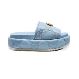 Gucci Flip-flops Platform Double G Light Blue