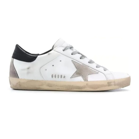 Женские кеды Golden Goose Superstar Black Heel Tab and Metal Stud Lettering