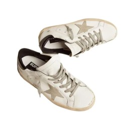 Golden Goose Superstar Black Heel Tab and Metal Stud Lettering