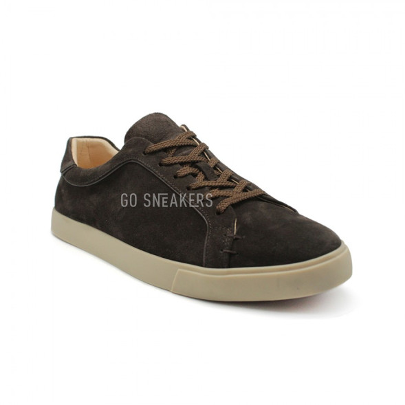 Мужские кроссовки Loro Piana Freetime Walk Sneakers Chocolate Suede