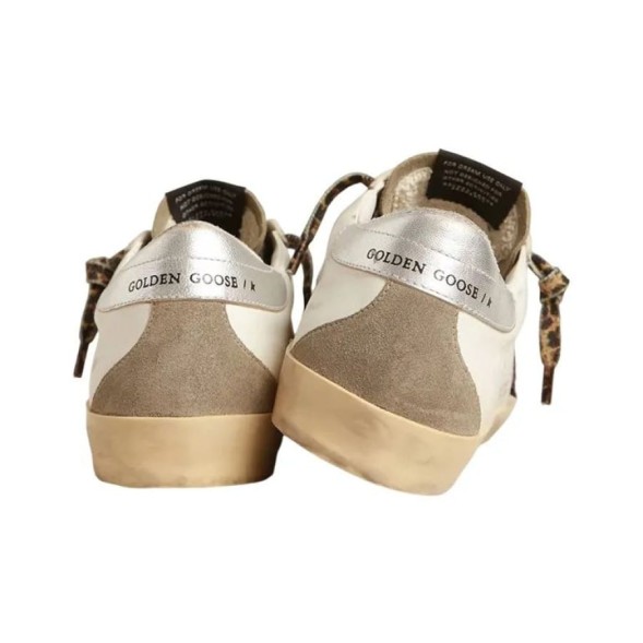 Женские кеды Golden Goose Superstar Burgundy Glitter Star and Silver Heel Tab
