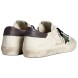 Женские кеды Golden Goose Superstar Green Leather Star and Grey Leather Heel Tab