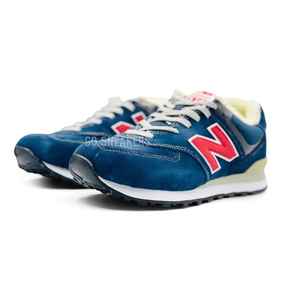 Мужские зимние кроссовки New Balance 574 Winter Red/Navy