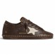 Женские кеды Golden Goose Superstar in Brown Leather with Cream Suede Star and Studs