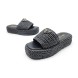 Женские шлепки Prada Flip-flop Knitted Textile Black