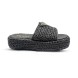 Женские шлепки Prada Flip-flop Knitted Textile Black
