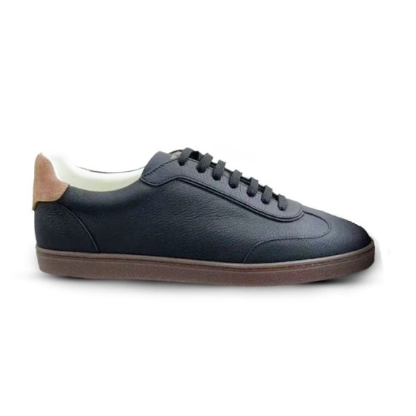 Мужские кеды Brunello Cucinelli Leather Sneakers Black