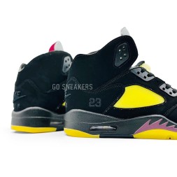 Nike Air Jordan 5 Man Black Yellow