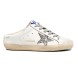 Женские сабо Golden Goose Superstar Sabot with Platinum Glitter Star and Suede Tongue