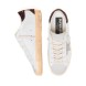 Женские кеды Golden Goose Superstar Silver Star and Brown Glitter Heel Tab