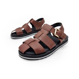 Dior Sandals Leather Chocolate