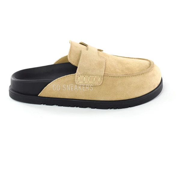 Женские тапочки Hermes Slippers Beige