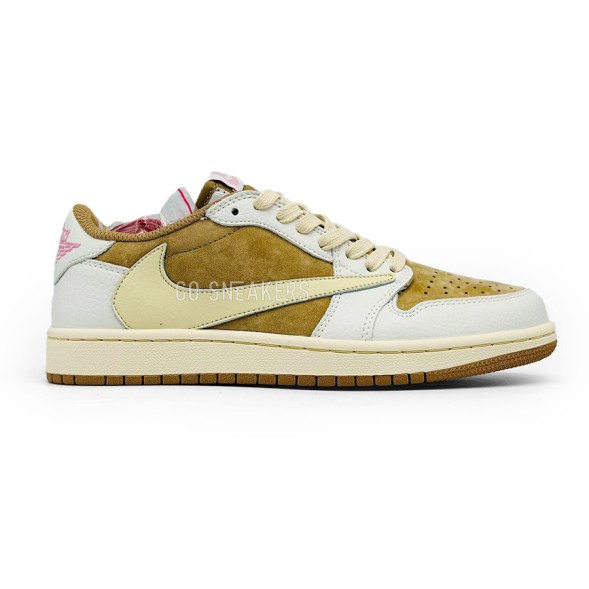 Женские кроссовки Travis Scott x Air Jordan 1 Low OG Brown