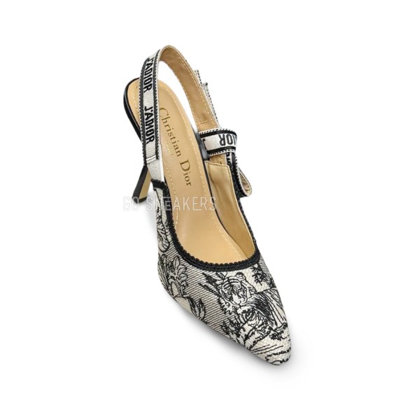 Женские туфли Dior Jadior Toile De Jouy White/Black