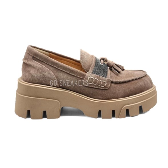 Женские лоферы Brunello Cucinelli Loafers Suede Woman Beige